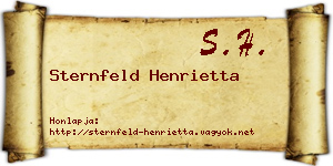 Sternfeld Henrietta névjegykártya